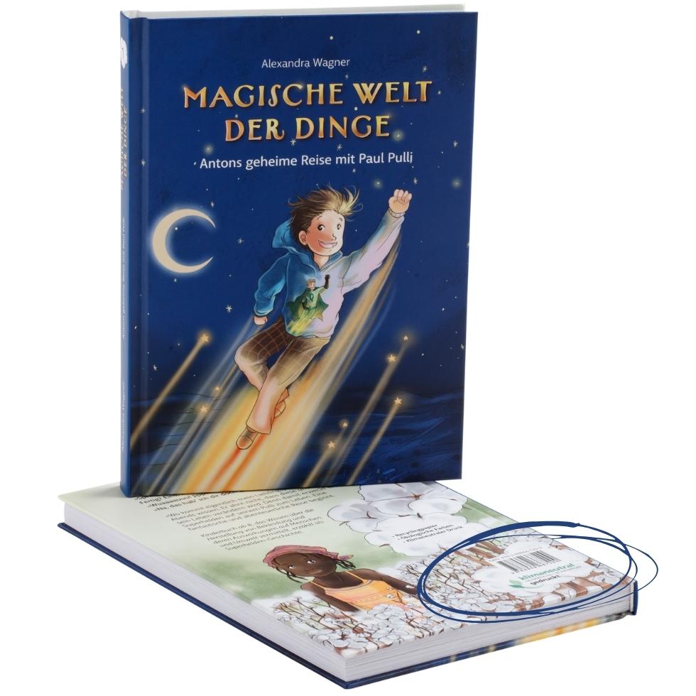 Kinderbuch über Nachhaltigkeit Magische Welt der Dinge Cover und Backcover