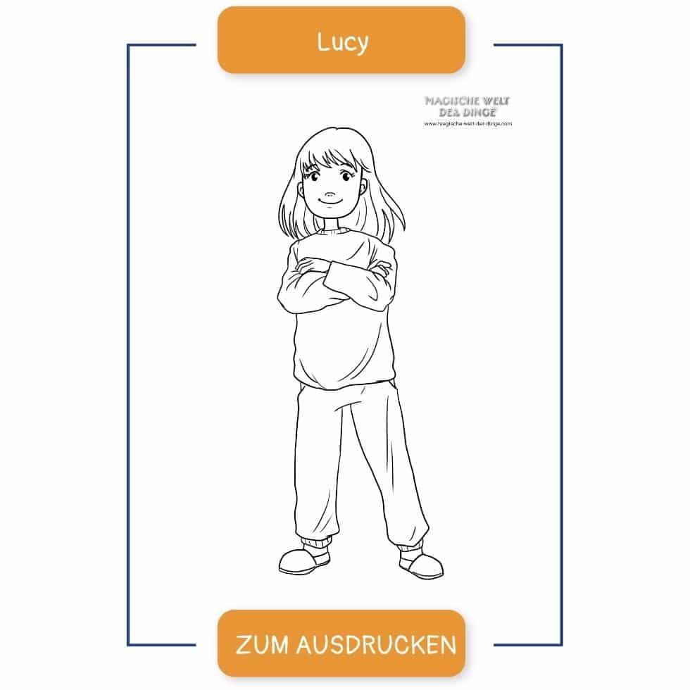 Ausmalbild Kinderbuchheldin Lucy